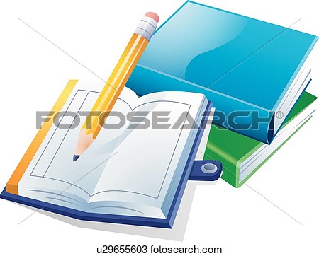 Clipart Of Writing Tools Icons Stationery Books Book Writing Tool    