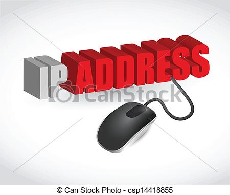 Clipart Vector Of Ip Address Sign And Mouse Illustration Design Over