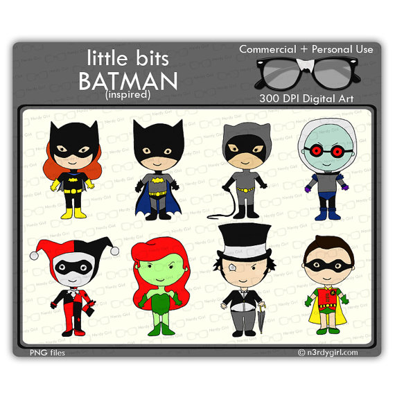 Cute Batman Clipart Little Bits Batman Inspired