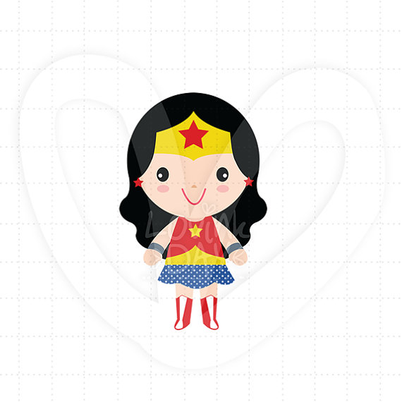 Cute Wonder Girl Clip Art A62 By Lovinkday On Etsy