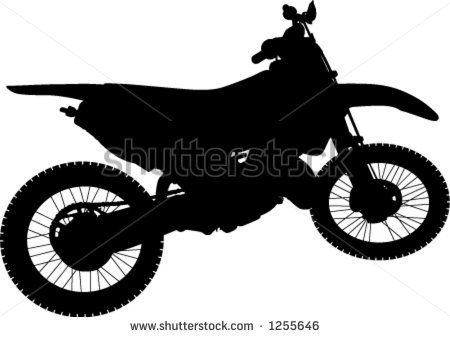 Dirt Bike Silhouette Stock Vector Illustration 1255646   Shutterstock