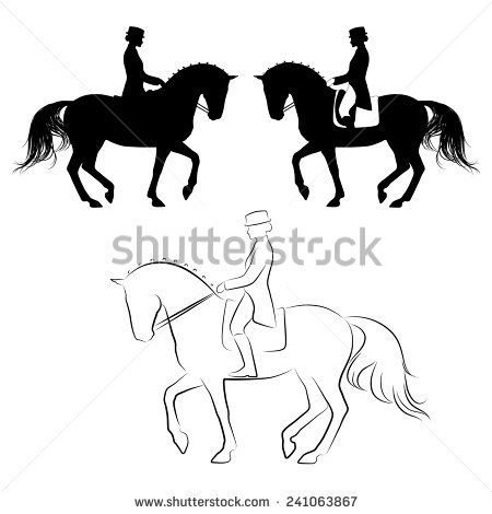 Dressage Horse Clip Art