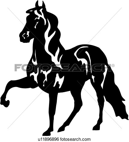 Dressage Horse Peruvian Paso Gaited View Large Clip Art Graphic