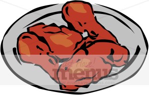 Eps Tweet Chicken Wings Clipart This Mouthwatering Plate Of Chicken
