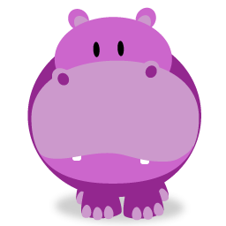 Fat Purple Hippo Icon Png Clipart Image   Iconbug Com