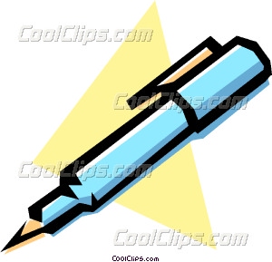 Fountain Pens Vector Clip Art