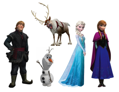 Frozen Characters   3 Pages   Printabelle