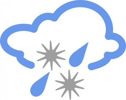 Hail And Rain Weather Symbol Clip Art Free Vector In Open Office
