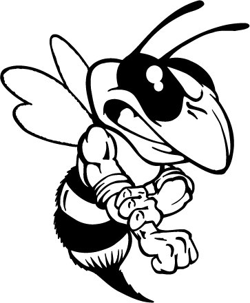 Hornet Yellow Jacket Bee Mascot Decal   Sticker
