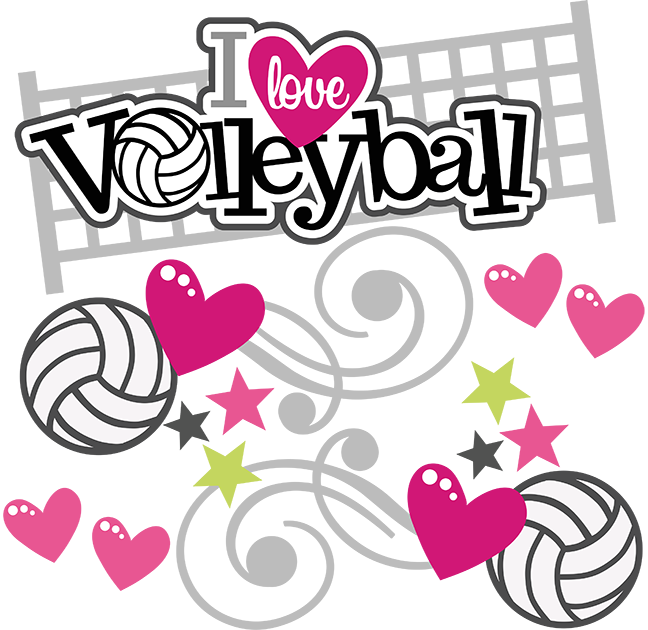 Love Volleyball Svg Scrapbook File Volleyball Svg Files Volleyball