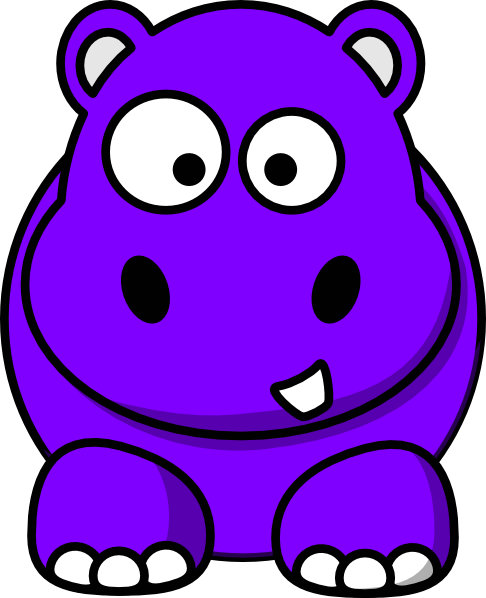 Purple Hippo Clip Art At Clker Com   Vector Clip Art Online Royalty    
