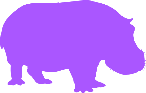 Purple Hippo Clip Art At Clker Com   Vector Clip Art Online Royalty    