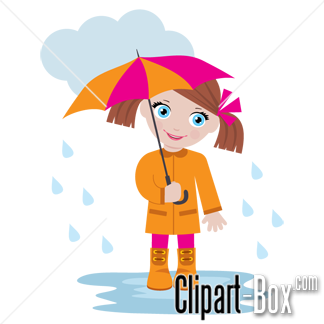 Related Girl Under The Rain Cliparts  