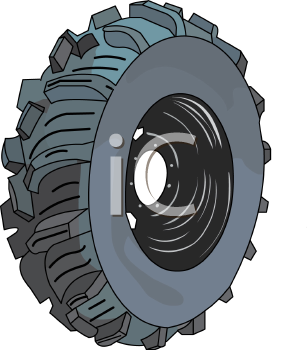 Royalty Free Clip Art Image  Off Road Or Mud Tire With Deep Tread