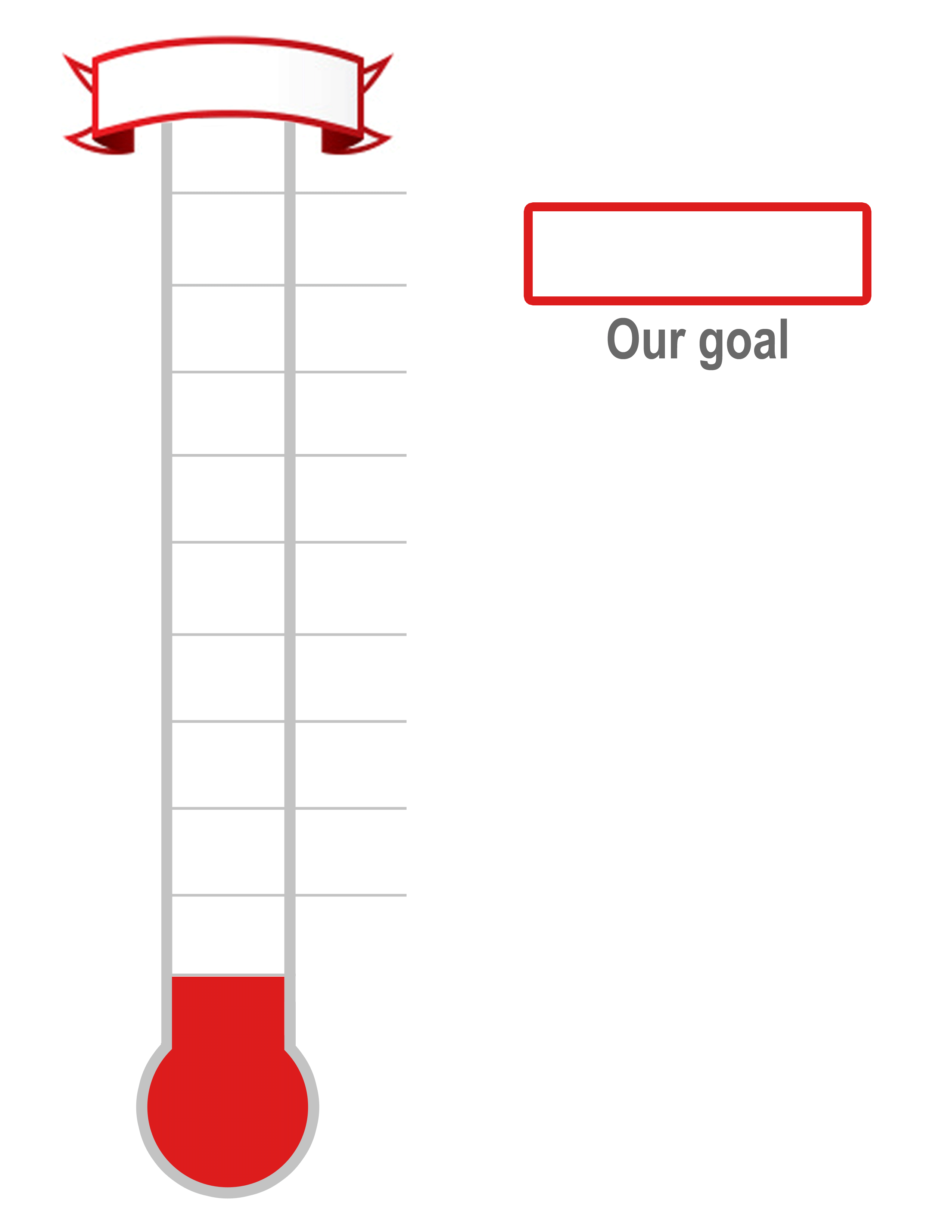 Thermometer 2 Our Goal   Thermometer Template