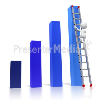 Bar Graph Ladder Climb   Business And Finance   Great Clipart For