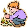 Children Misbehaving Clip Art Playing With Matches Clip Art