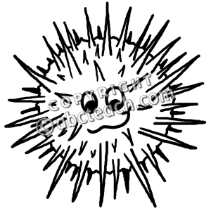 Clip Art Cartoon Sea Urchin