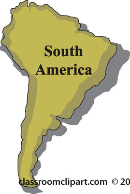 Clipart   South America Map 43   Classroom Clipart