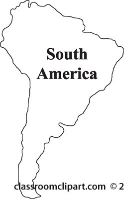 Clipart   South America Outline Map   Classroom Clipart