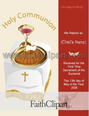 Communion Bulletin Cover Clipart
