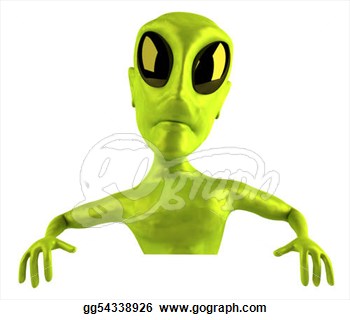 Drawing   Green Alien  Clipart Drawing Gg54338926