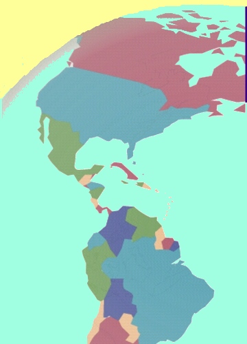 Earth Maps   South America North America