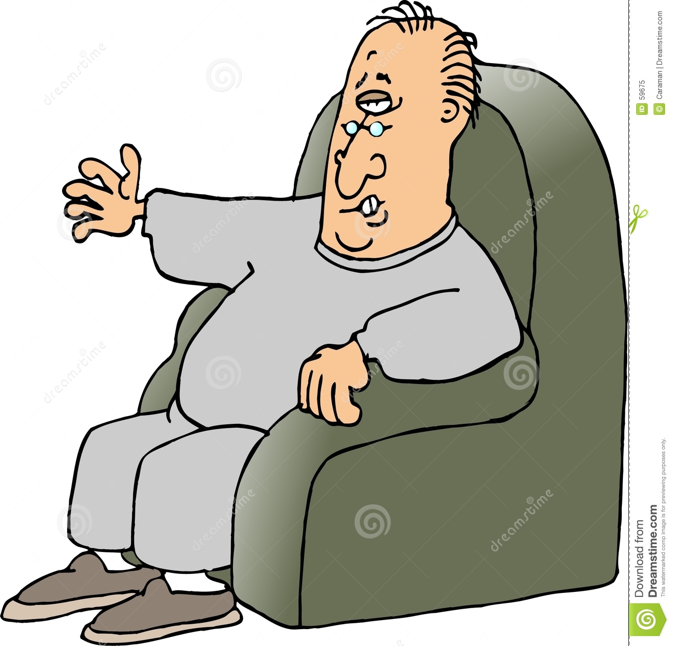 His Illustration That I Created Depicts An Old Man Sitting In A Chair