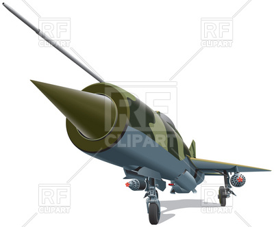 Jet Fighter Of Times Of Cold War Download Royalty Free Vector Clipart