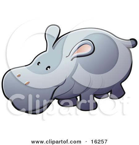 Royalty Free  Rf  Clipart Illustration Of A Yellow Bird On A Hippo S