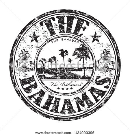     Stamp With The Name Of The Bahamas Islands Written Inside The Stamp