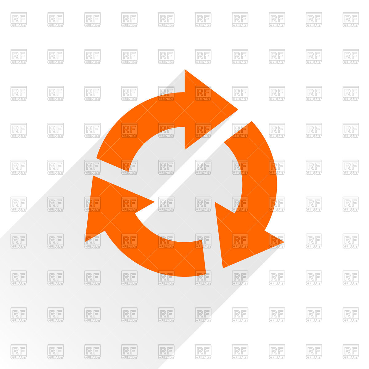 Three Sections Orange Round Arrow 50027 Download Royalty Free Vector