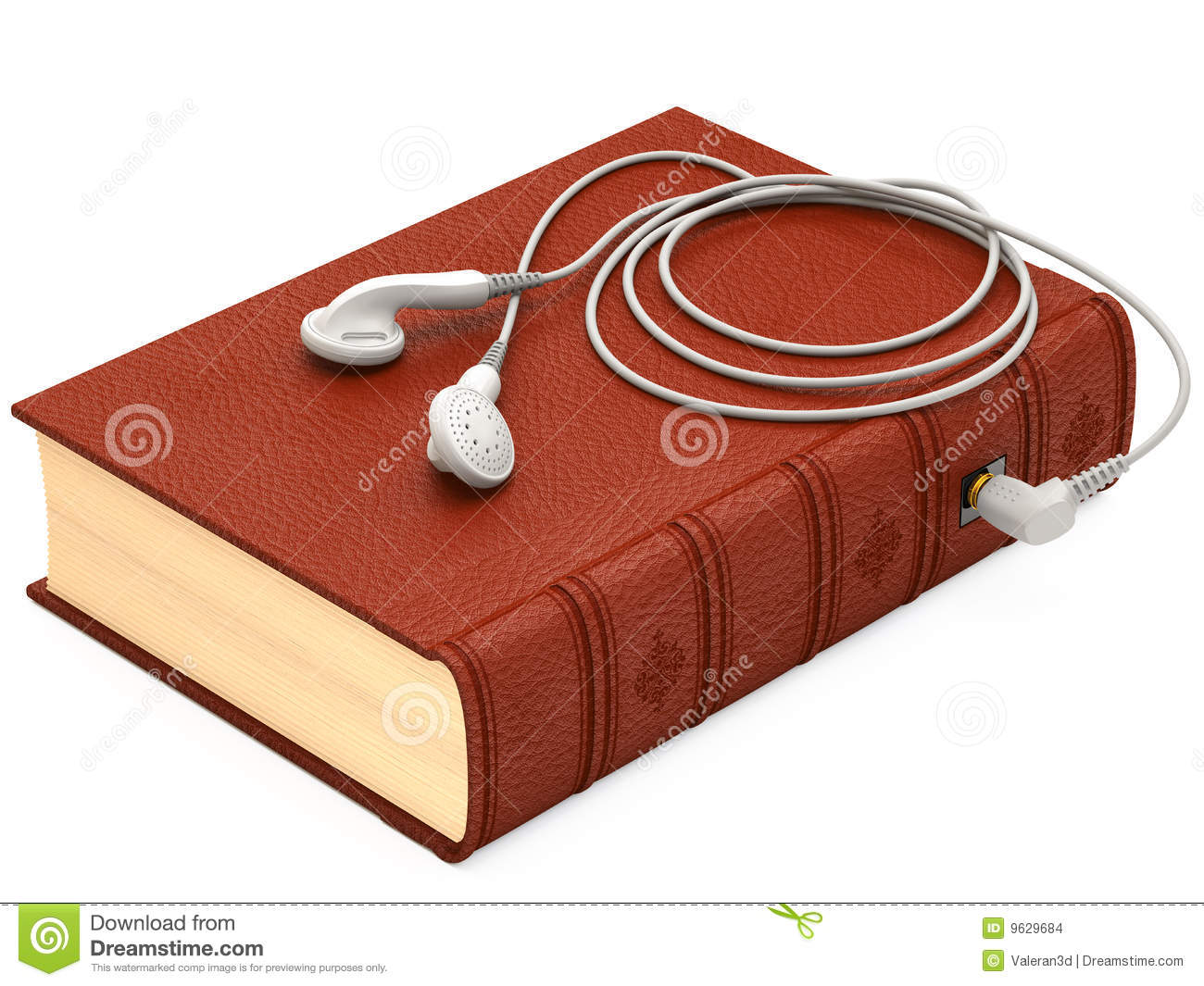 3d Render Of Concept Audiobook On White Background 