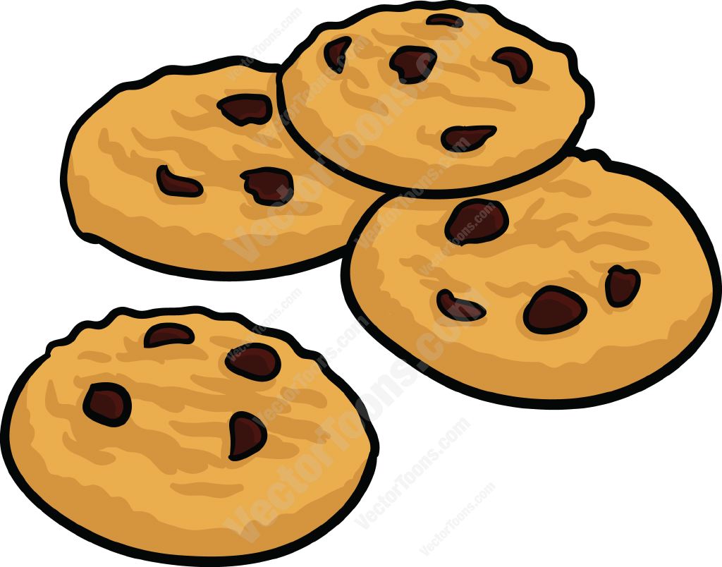 Chocolate Chip Cookies   Stock Cartoon Graphics   Vector Toons