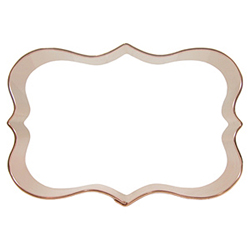 Cookie Cutters   Cookie Cutter Fancy Plaque Rectangle 4 25 X 3 Copper