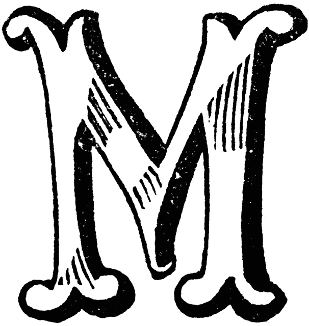 Decorative Letter M   Clipart Etc