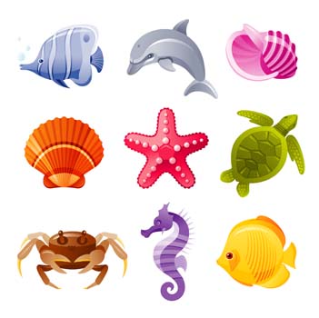 Download Sea Animals Vector For Free  