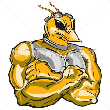 Green Hornet Mascot Clipart Hornet Clip Art