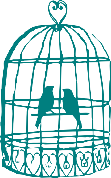 Love Birds In Cage Clip Art At Clker Com   Vector Clip Art Online