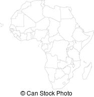 Outline Africa Map With Countries