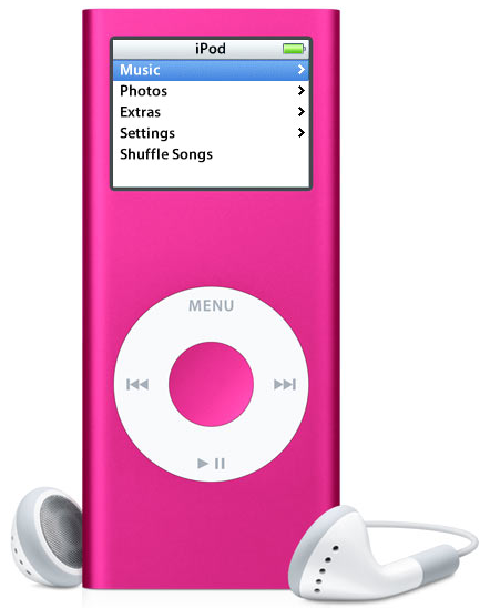 Pink Ipod Nano With Headphones
