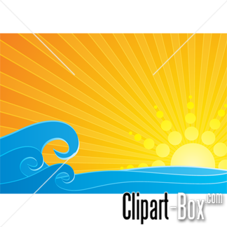 Related Sun On The Sea Background Cliparts