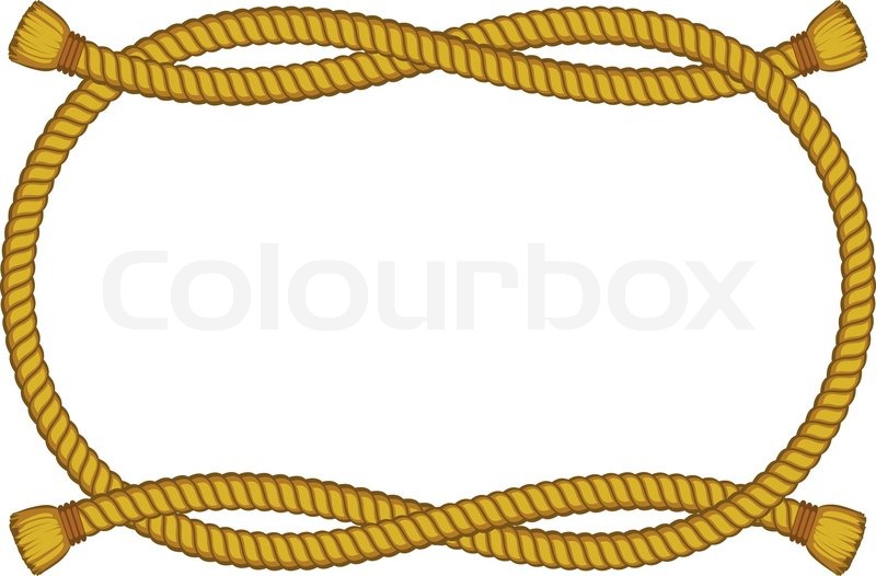 Stock Vector Rope Frame Isolated