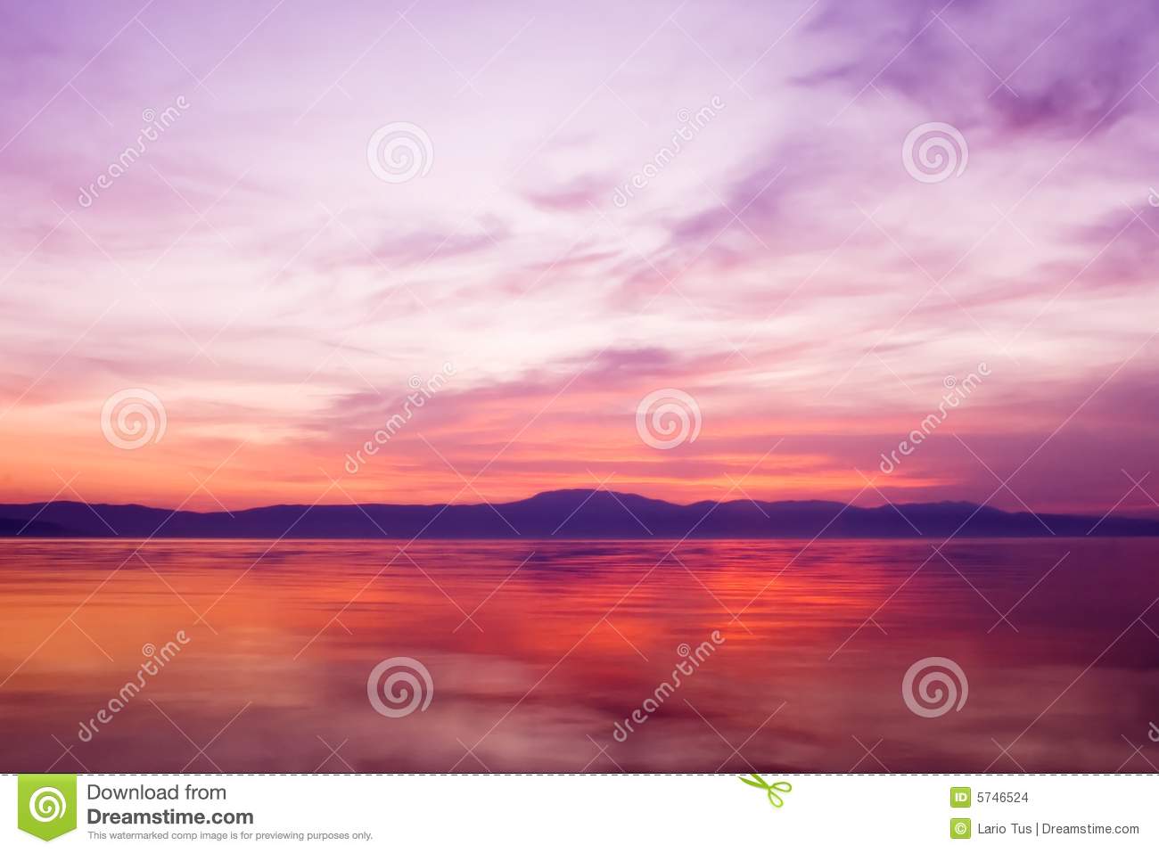 Sunset Over Ocean Water Stock Images   Image  5746524