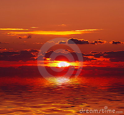 Sunset Over Water Royalty Free Stock Images   Image  3838549