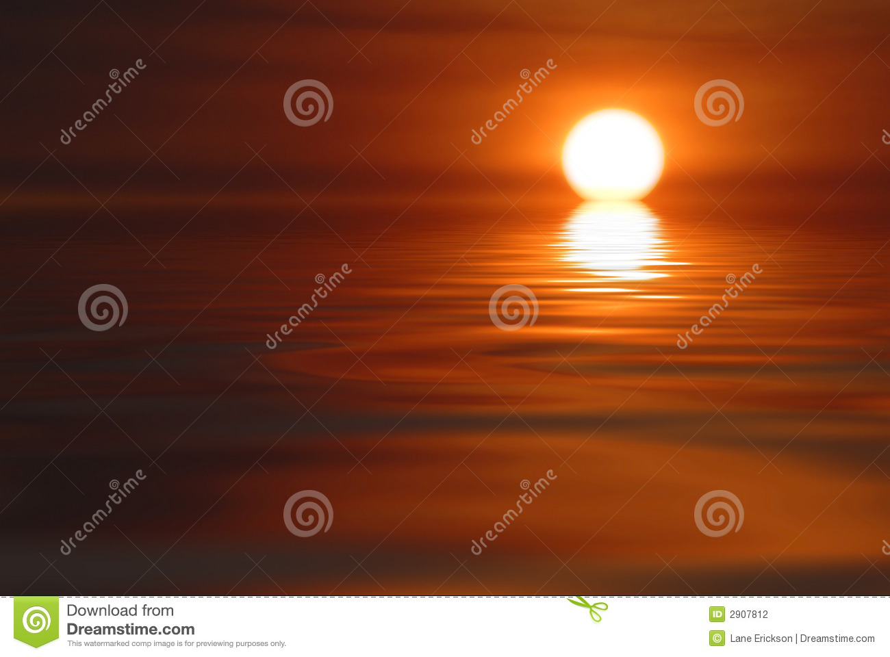 Sunset Over Water Stock Photography   Image  2907812