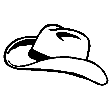 Cowboy Hat Clipart Black And White   Clipart Panda   Free Clipart