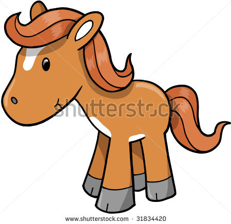 Cute Horse Clipart Stock Vector Cute Horse Pony Vector Illustration