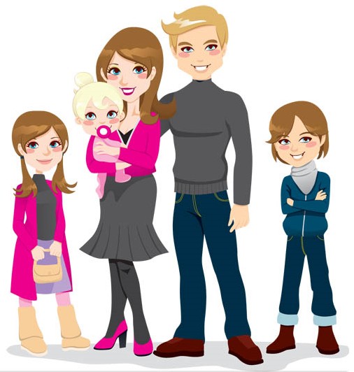 Family Clipart Clip Art Of A Happy Family Cli Family Happy Family