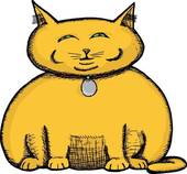 Fat Cat   Clipart Graphic